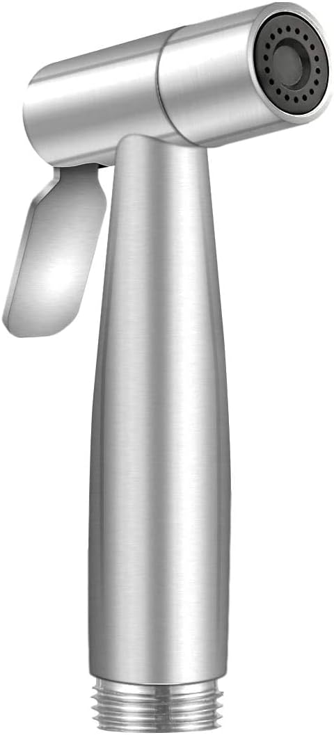 Handheld Bidet Sprayer Shattaf Cloth Diaper Toilet Sprayer Stainless Steel Brushed Bathroom Shower