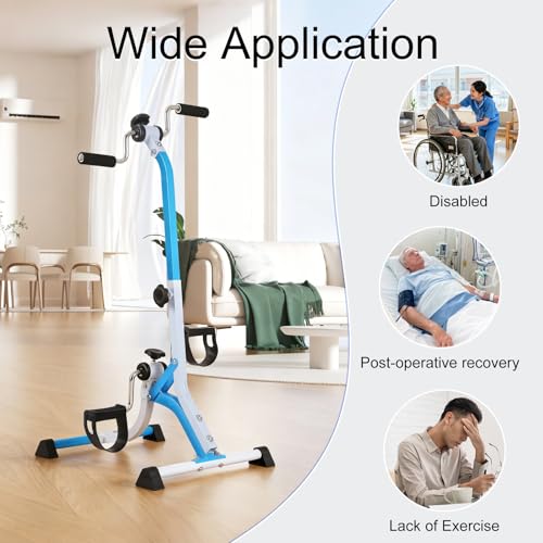 Image of Pedal Exercise Bike for Seniors - Adjustable Resistance Arm Bike, Lightweight Home Exercise Equipment for Seniors' Hands, Arms, Legs & Knees,Arm Bike for Physical Therapy
