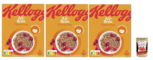 Kellogg’s All-Bran Fibre Plus 3x500g – 1,5 kg Vollkorn-Weizenkleie-Müsli, sehr ballaststoffreich, knusprig, ideal fürs Frühstück & Joghurt – vegetarisch, Nutri-Score B + Italian Gourmet polpa