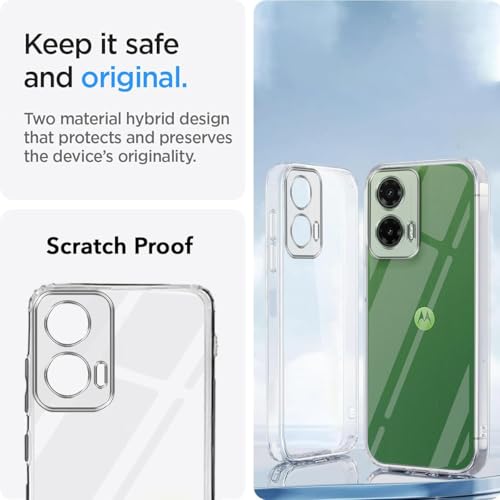 Image of Jkobi Silicone Back Cover Case for Motorola Moto G35 5G (Clear Shockproof Case with Camera Protection | Soft and Flexible | Transparent)