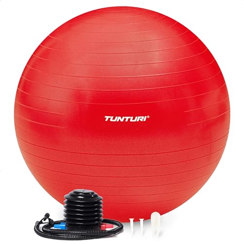 Tunturi Unisex's Yoga Gym Ball, Red, 75 cm