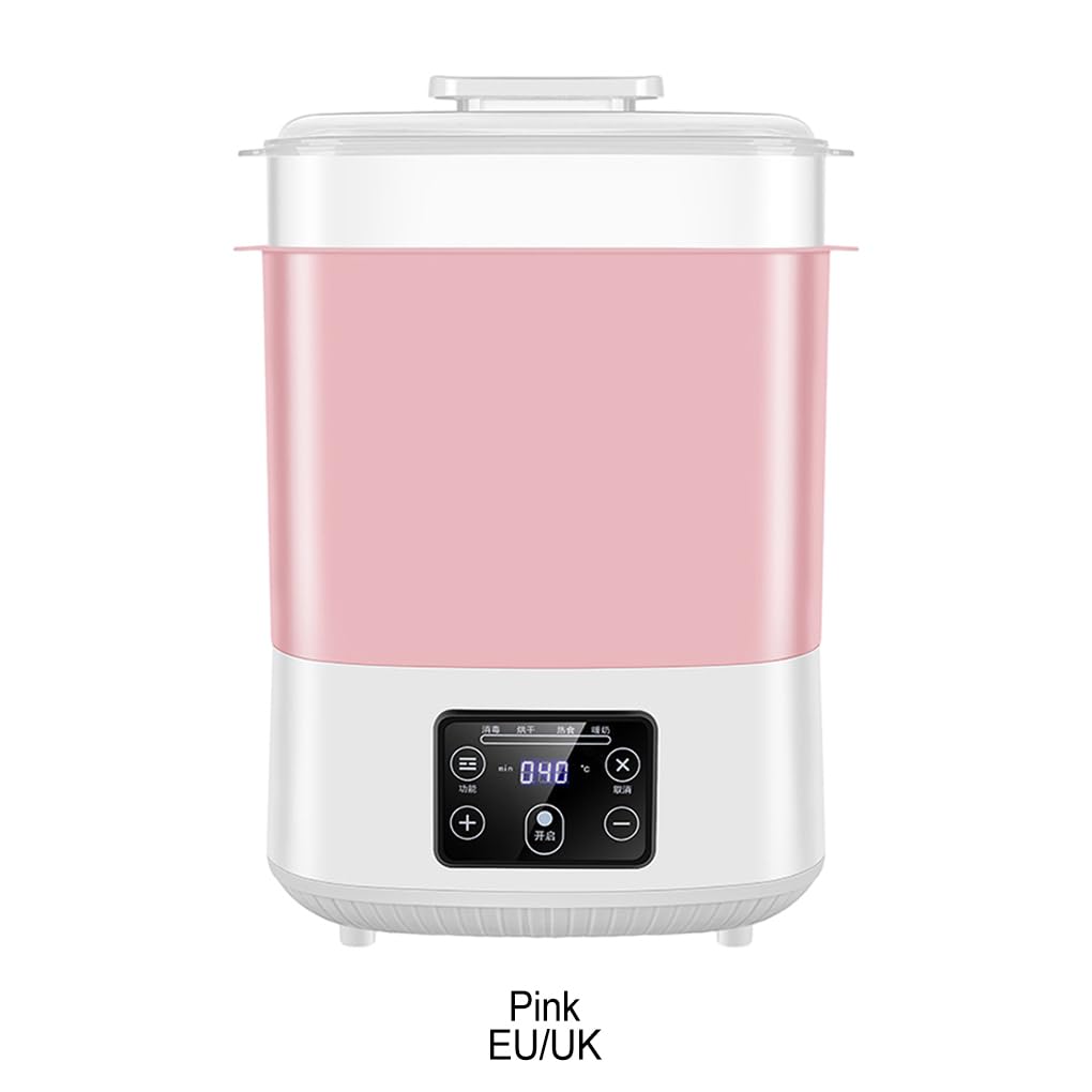 Desinfectantes de biberones de secado rápido para todos los biberones, esterilizador y secador de biberones de vapor eléctrico fácil de PP, más higiénico, rosa