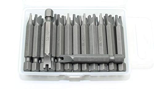 TEMO 25 pc Spanner #10 2 Inch (50 mm) Screwdriver Insert Bits
