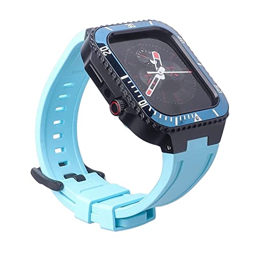 Bracelet Apple Watch 45mm 44mm avec bumper métal SCHIK pour iWatch Séries 8 7 SE 6 5 4