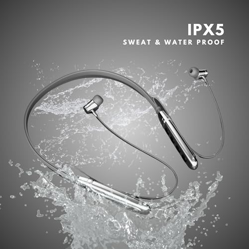 Image of OOGE Tune 3 in-Ear Bluetooth Gaming Neckband, 35MS Low Latency, Magnetic On-Off, 3D Surround Sound, IPX4 Sweat Resistant, 50H Playtime, 10mm PureTone Driver, Type-C Port, BT5.3, Dual Mic (Ash Grey)