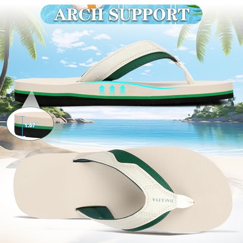 HAOLIRA Flip Flops for Men with Arch Support Comfortable Cushion Walking Orthotic Thong Sandals Lightweight Waterproof Non Slip Outdoor Summer Beach Slippers4