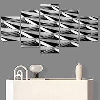 SIGNWIN 5 Panel Canvas Wall Art Architecture & Maps Closeup Cool Industrial Multicolor Patterns for Home Decorations Ready to Hang - 60