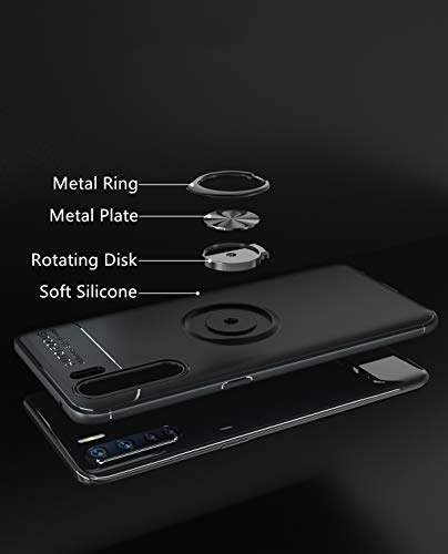 SORAKA Cover per OPPO A91 con anello,Custodia in