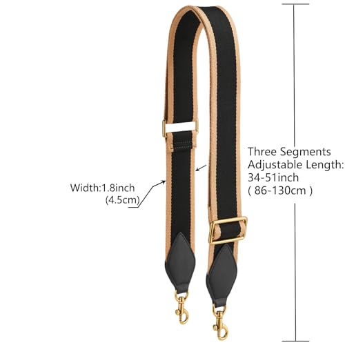 Image of Purse Strap Replacement Crossbody Handbag Stripe Wide Adjustable