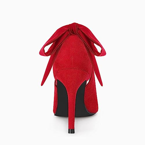 Image of Fashare Womens High Heels Bow Tie Back Sexy Stiletto Ankle Strap Wedding Dress Pumps Shoes