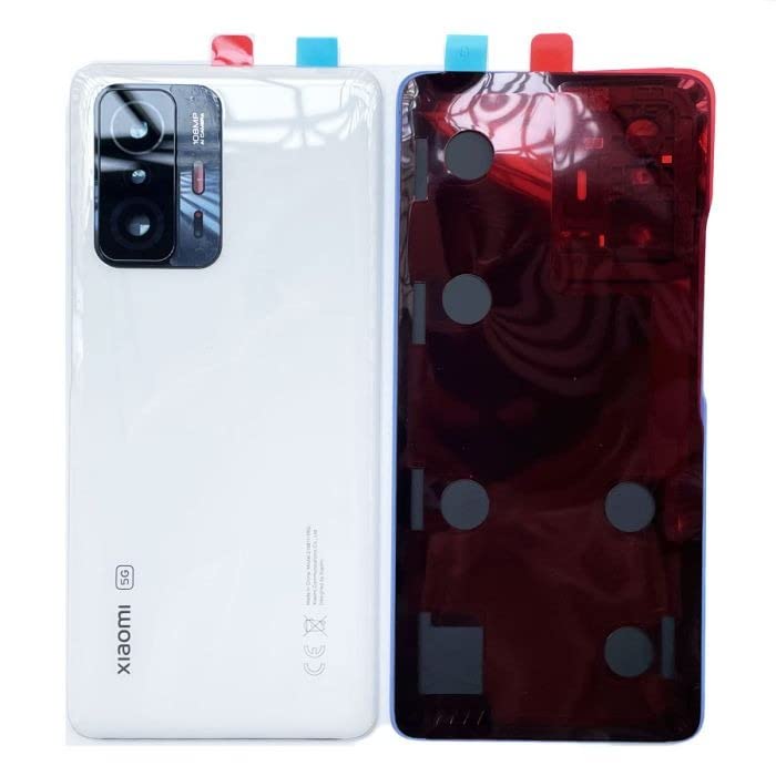 Mozomart Battery Door Back Panel Glass with Fixed Camera Lens for