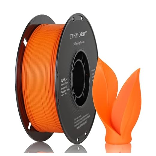 TINMORRY PLA Filament 1.75mm, Rapid PLA 3D Printer Filament, Neatly Wound PLA Filament, Dimensional Accuracy +/-0.03mm, Fit Most FDM 3D Printers, 1KG Spool (2.2 lbs), Orange