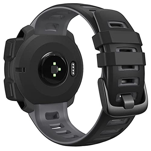 Bracelet silicone Garmin Instinct - Noir et Gris taille Tactical