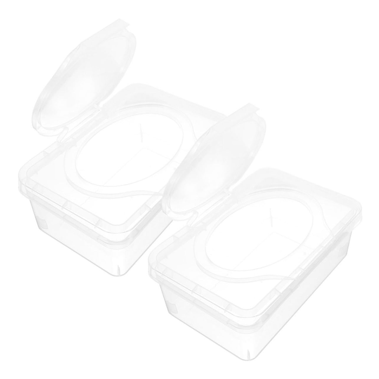 Alipis 4 Ensembles Boîte À Lingettes Porte-Essuie-Tout Lingettes Humides Lingettes De Voyage Distributeur De Mouchoirs Conteneur pour Lingettes Distributeur De Lingettes 2 pièces * 4