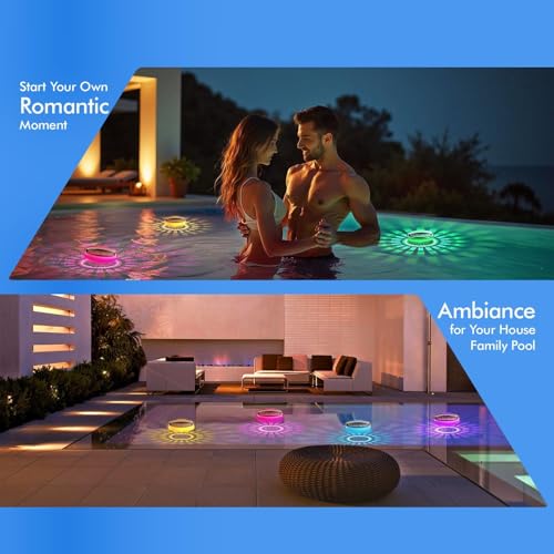 Luces solares flotantes herméticas con mando a distancia para estanques 5