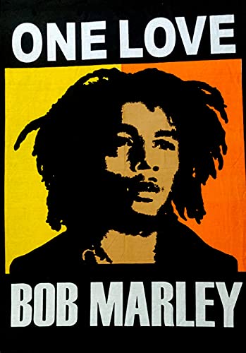 ICC Bob Marley One Love Poster 30 x 40 en psicodélico hippie bohemio Tapiz de regalo para colgar en la pared, decoración de dormitorio manta tapices Hippy Hippie Rasta Reggie Collage Mat Decoración Cover
