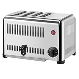 Tostadora moderna 4/6, tostadora rápida for el hogar y la tienda de postres(4slice)
