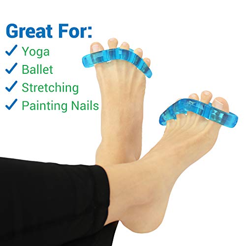 vivesole toe separators for men amp women medium 2 pairs - silicone gel spreaders - therapeutic spa stretchers for plantar fasciitis bunions overlapping hammer toe spacers - metatarsal yoga cushion