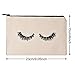 6 Pieces Eyelash Makeup Bags Canvas Makeup Bags Travel Make up Pouches with Zipper Lash Cosmetic Bags for Women and Girls (mix-6pack)