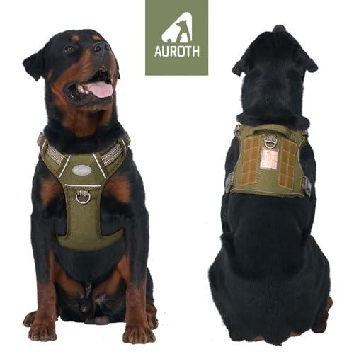 Image of AUROTH Dog Harness for Large Dogs, No Pull Tactical Dog Vest Heavy Duty