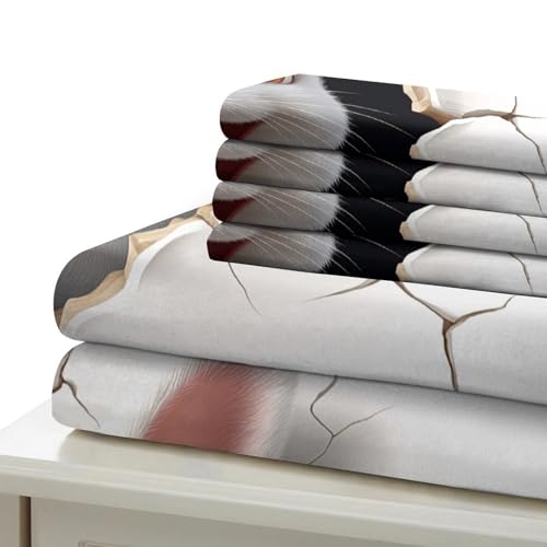 Housse de couette avec fermeture éclair lapin 3D contre lit défait - 7