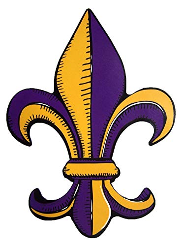 Car Magnet Purple And Yellow Fleur De Lis Mardi Gras Magnetic Decal For Locker Or Fridge, Set Of 3 #TOP1