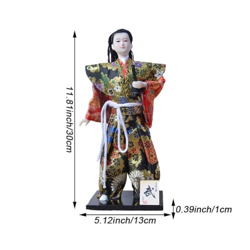 Poupées d'Art Samouraï Japonais Figurine de Collection Haut de Gamme en Kimono