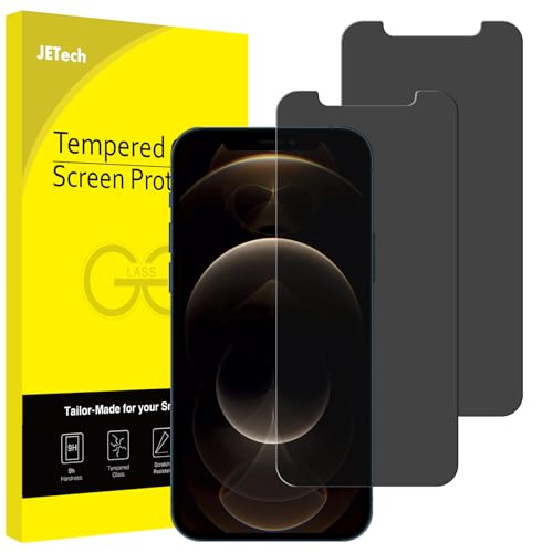 JETech Privacy Screen Protector for iPhone 12 Pro Max 6.7-Inch Anti Spy Tempered Glass Film 2-Pack
