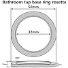 Bathroom Faucet Base Ring + Gasket Under Tap Washer Rosette Chromed ...