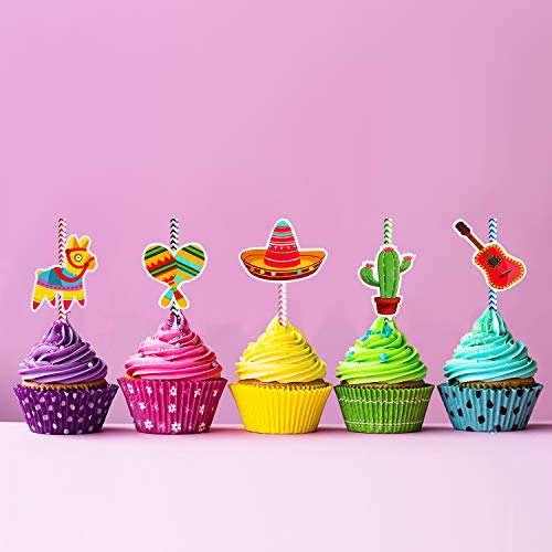 Blulu 72 piezas pitillos temáticos mexicanos para fiesta miniatura 5