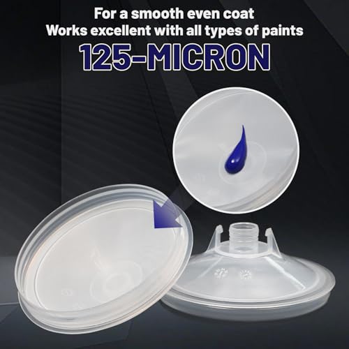 Image of Disposable Paint Spray Gun Cup, Paint Mixing Cups System for HVLP and LVLP Paint Spray Gun, 6 Ounce (200ML) Kit, 50 Cups Liners and Lids System, 1 Hard Cup, 1 Collar with 20 Plugs