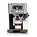 mit 1 günstig Kaufen-BEEM ESPRESSO-LATTE Siebträgermaschine -15 bar | Kaffeespezialitäten – wie vom Barista | Mit 0,4 L Milch- & 1,4 L Wassertank | Milchschaumkonsistenz individuell wählbar [Schwarz-Silber]
