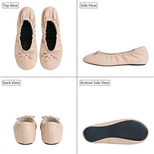 Image of Women's Foldable Ballet Flats - Portable Flat Shoes for Travel and Wedding that Fit in Your Purse