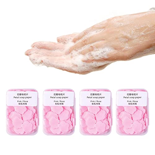 MERIGLARE Folhas de sabonete portátil pequenas 400x, flocos de de pétalas de flor descartáveis, supr