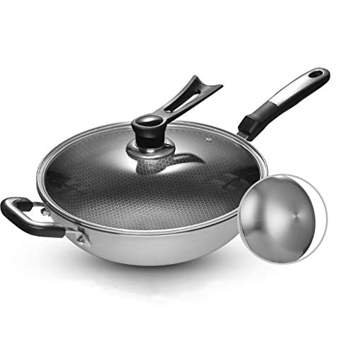 Wok acero inoxidable 304 para inducción 32 cm miniatura 1
