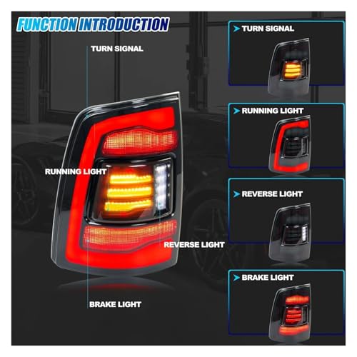Feux arrière LED pour Dodge Ram avec animation de démarrage et clignotants - 3