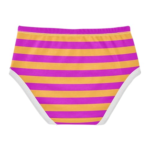 Orange Hot Pink Stripe Toddler Girls's Underwear 2T2
