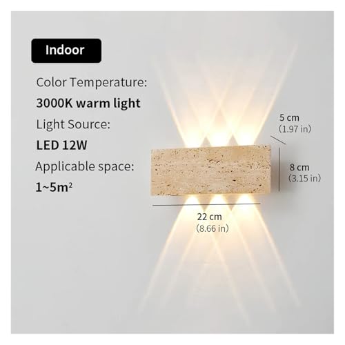 Apliques retro de piedra LED con protección impermeable IP65 2