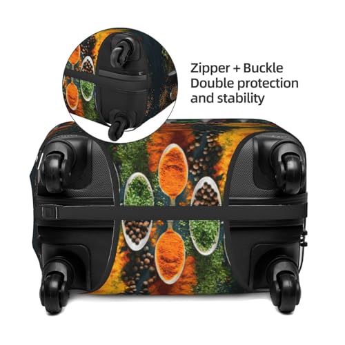 Spices Print Luggage Suitcase Cover Protector Luggage Washable Covers With Concealed Zipper4