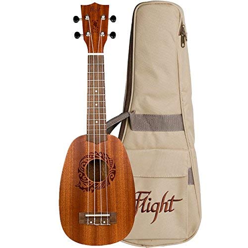 Flight NUP310 Pineapple Soprano Ukulele - Les Beatles, Paul McCartney, John Lennon, RIngo Starr, George Harrison Flight NUP310 Pineapple Soprano Ukulele