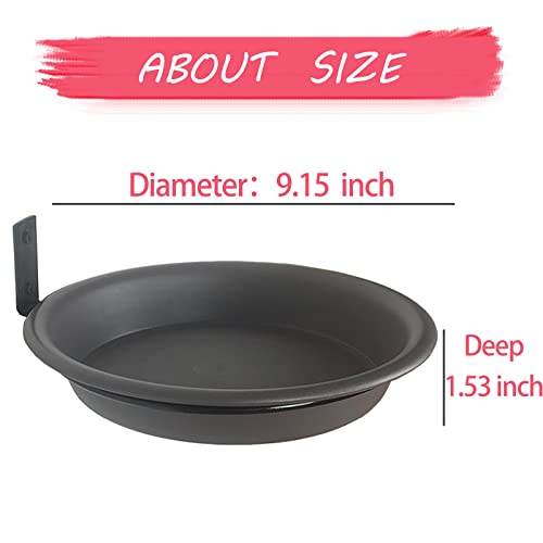 2 Bird Feeders Tree Mounted With Heavy Duty Sturdy Steel, 9.15” In Diameter×1.53" Deep Dark Brown Bird Bath Tray,Installed On Wooden Fences, Trees, Deck,Indoor And Outdoor Walls #TOP1