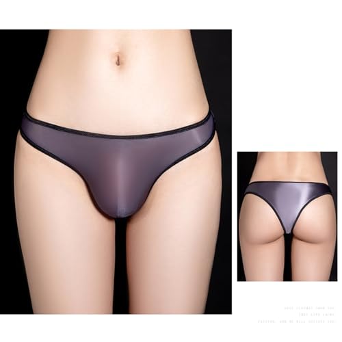 Men Oil Glossy Hipster Panties Low Rise Bulge Pouch Bikini Briefs Thong See Through Underwear4