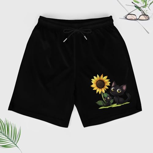 Cat You are My Sunshine Mens Swim Trunks Quick Dry Beach Board Shorts with Pockets4