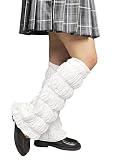 QOOEQPQY Women's Leg Warmers Cover Lolita Loose Boot Mesh Lace long Socks for Party Accessories (Whi