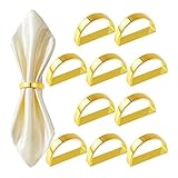 Creative Modern Napkin Rings Simplicity Zinc Alloy Semicircular Napkin Rings for Elegant Table Settings