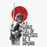 RQH Trading in a world full of princesses be a samurai Sticker Bumper Sticker Vinyl Decal 5 RQH-SKTON-STICKERS-1105 RQH-SKTON-STICKERS-1105