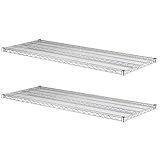 Zedfire (2-Pack) 24' x 60' Chrome Wire Shelf for Shelving Units, Replacement Shelves for Wire Rack, Additional Heavy Duty Shelving, NSF