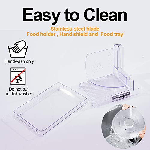 WERISE Meat Slicer Electric Deli Food Slicer for Home Use with 6.7'' Removable Stainless Steel Blade and Non-Slip Feet, Adjustable Thickness for Meat, Cheese, Bread,110V