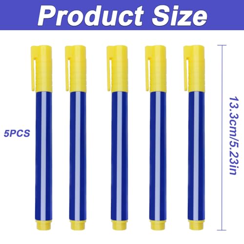 Jerhyun 5 Stück Falschgeldmarker, Blau Falschgeld Prüfer Stift, Flexibel und Tragbar Geld Kontrollstift für Zur Überprüfung der Echtheit Verschiedener Banknoten(5)