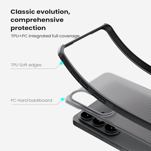 Image of Nilkin Slim Matte Series case for Samsung Galaxy S26 (S 26), Shockproof and Scratch-Resistant, Lightweight Case (Transparent Black, S26)
